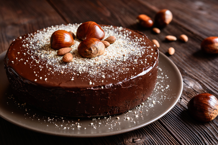 Bolo de chocolate com amêndoas